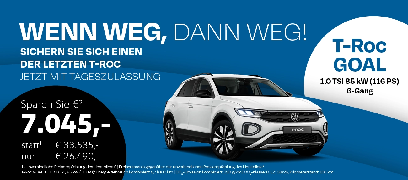 T-Roc Tageszulassung